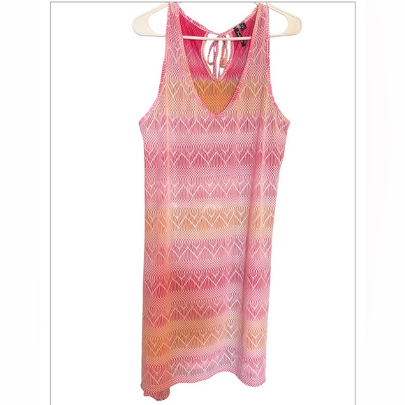 Portocruz Other - Porto Cruz Pink and Orange Sleeveless Tie Back Coverup NWOT